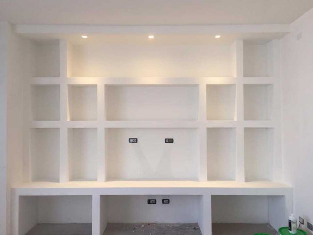 a(1) parete attrezzata in cartongesso