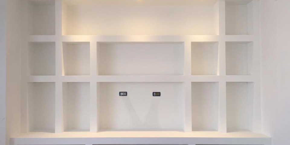 a(1) parete attrezzata in cartongesso