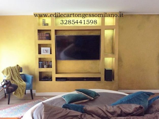 Parete tv in cartongesso