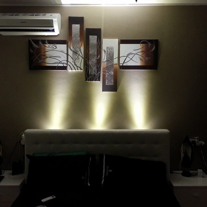 cartongesso dietro letto luci